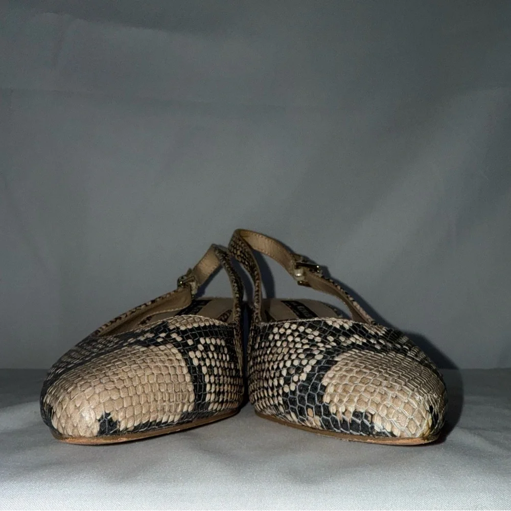 Isaac Mizrahi Elegant Snakeskin Slingback Heels Size 8.5 - Picture 8 of 12